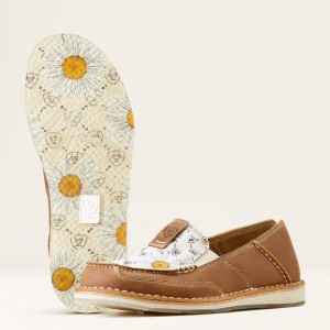 Carmella Brown/ Daisy Logo Print Ariat Cruiser | 03PBLSZCM