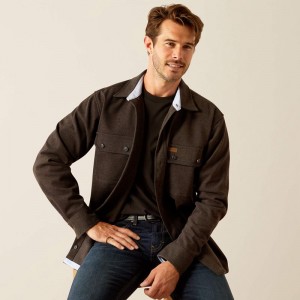 Charcoal Ariat Branford Shirt | 65MOIRVCW