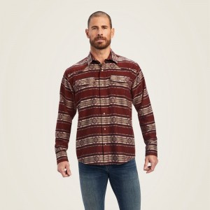 Cherry Mahogany Ariat Hendrie Retro Fit Shirt | 26NXAEWTR