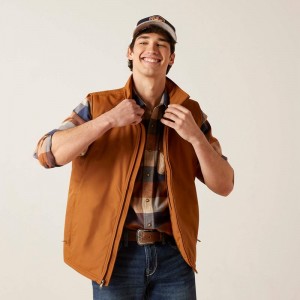 Chestnut Ariat Team Logo Insulated Vest | 45ZYEGNJK