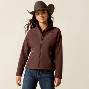 Chocolate Plum/Tawny Port Ariat New Team Softshell Jacket | 30ITEDRUA