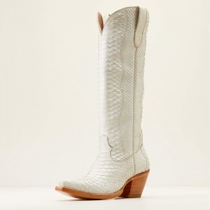 Classic White Python Ariat Sterling Emery Stretchfit Western Boot | 70QGOEBNT