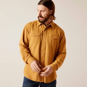 Comb Honey Ariat Jurlington Retro Fit Shirt | 14FCODVNJ