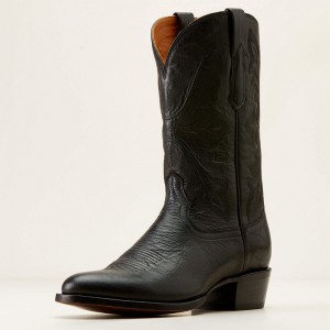 Cool Black Bison Ariat Bench Made James Western Boot | 89WASYEKT