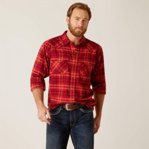 Cranberry Crimson Ariat Heber Retro Fit Shirt | 59XRKAUGT