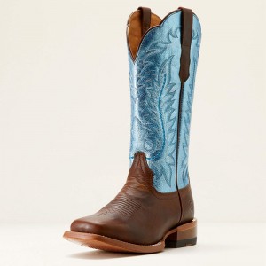 Dapper Tan/Surf Blue Ariat Frontier Tilly Western Boot | 29IKRMXBJ