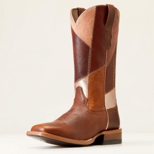 Dapper Tan Ariat Frontier Patchwork Western Boot | 43AKVOIMW