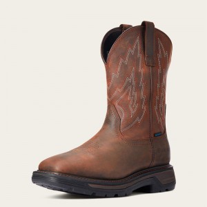 Dark Brown Ariat Big Rig Waterproof Work Boot | 50XJNQOUI