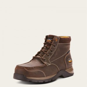 Dark Brown Ariat Edge Lte Chukka Waterproof Composite Toe Work Boot | 82JMQKFIW