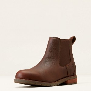 Dark Brown Ariat Wexford Waterproof Chelsea Boot | 85AXZEVIK