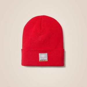 Dark Red Ariat Rebar Beanie | 23TVAIHUR