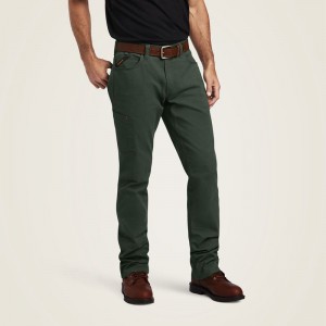 Deep Forest Ariat Rebar M4 Low Rise Durastretch Made Tough Stackable Straight Leg Pant | 53XAHNWTJ