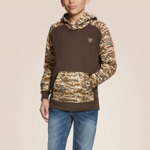 Desert Digi Camo Ariat Patriot Hoodie | 59NEMBZJA