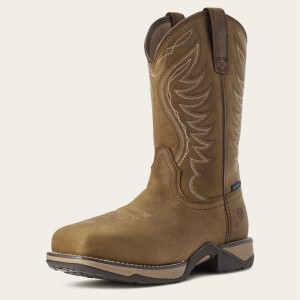 Distressed Brown Ariat Anthem Waterproof Composite Toe Work Boot | 75EIQZJFP