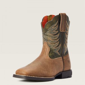 Distressed Brown Ariat Bk Child Firecatcher Western Boot | 41GIVRKAF