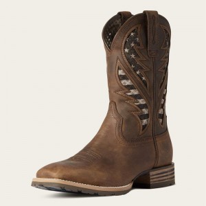 Distressed Brown Ariat Hybrid Venttek Western Boot | 48VRCAILK