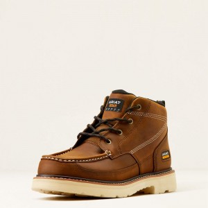 Distressed Brown Ariat Rebar Lift Chukka Work Boot | 84REJXTAH