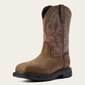 Distressed Brown Ariat Workhog Xt Waterproof Work Boot | 06VKGLUNZ