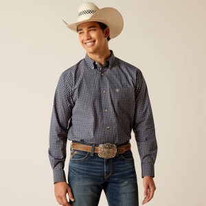 Dress Blues Ariat Pro Series Tate Classic Fit Shirt | 45XAGVWCU