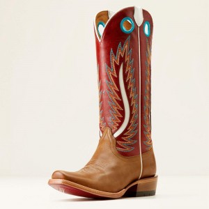 Dulce De Leche/Bolero Red Ariat Futurity Fort Worth Western Boot | 35NAHPMDS