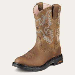 Dusted Brown Ariat Tracey Composite Toe Work Boot | 74DOFVMRU