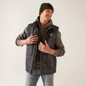 Ebony Camo Ariat Team Logo Insulated Vest | 90RDFGHUJ