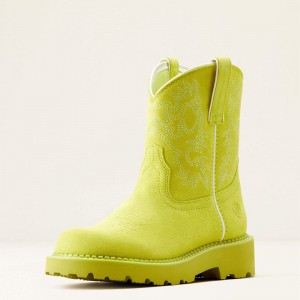 Electric Lime Ariat Fatbaby Western Boot | 37QSEIXPM