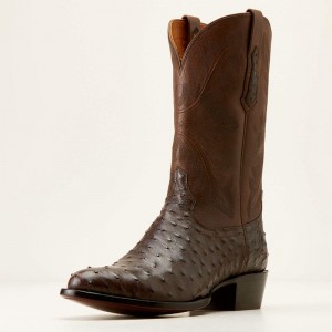 Espresso Full Quill Ostrich Ariat Bench Made James Western Boot | 42ESVIFKB