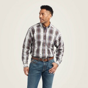 Estate Blue Ariat Pro Series Geoffrey Classic Fit Shirt | 50CVJGDHL