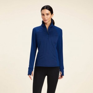 Estate Blue Ariat Venture 1/2 Zip Sweatshirt | 09EVABYTP