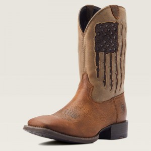 Faithful Brown Ariat Sport My Country Venttek Western Boot | 71GNZVCEP