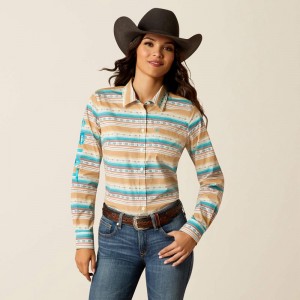 Fallon Serape Print Ariat Team Kirby Stretch Shirt | 81XWMJOTN