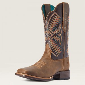 Fateful Brown Ariat Odessa Stretchfit Western Boot | 17AKXFNZU