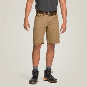 Field Khaki Ariat Rebar Durastretch Made Tough 10" Short | 59YTIAPHG