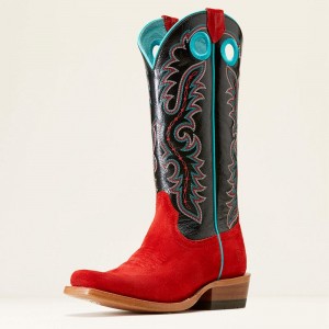 Fiery Roughout Ariat Futurity Boon Western Boot | 96SWXKFAU