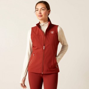 Fired Brick Ariat New Team Softshell Vest | 19QCYOBIL