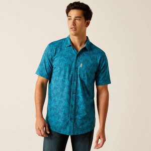 French Fade Ariat Retro Button Down Shirt | 39PBTMAZR