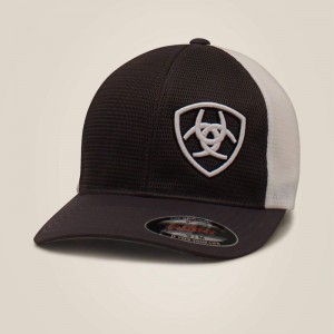 Gray Ariat Offset Shield Mech Cap | 27WQKFCBZ