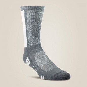 Gray Ariat Venttek® Mid Calf Performance Sock 2 Pair Pack | 17LTMSPVZ