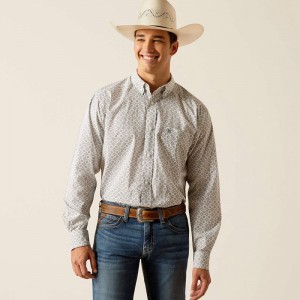 Grey Ariat Jimmy Fitted Shirt | 96SPUIEHD