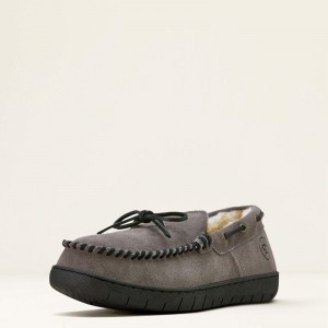 Grey Ariat Moccasin Slipper | 12AEZHIDC