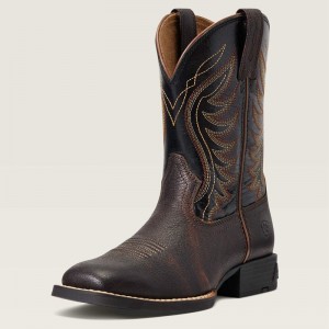 Hand Stained Red - Brown Ariat Bk Amos Western Boot | 04AEKHIBO