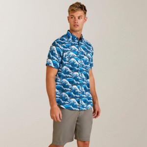 Hawaiian Ocean Ariat Venttek Western Aloha Fitted Shirt | 01ZAUMDVF