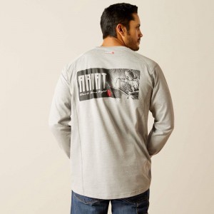 Heather Grey Ariat Fr Air Deco T-Shirt | 82IPLMRBG