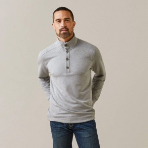 Heather Grey Ariat Kentfield Sweatshirt | 64USKGQOC