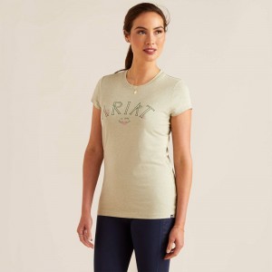 Heather Laurel Green Ariat Posey T-Shirt | 83TSCDYHW