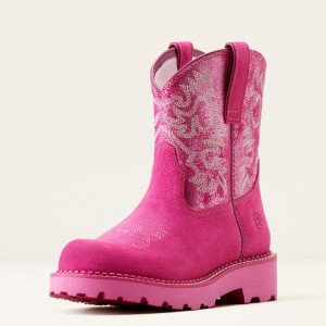 Hottest Pink/Pink Metallic Ariat Fatbaby Western Boot | 73ZPIRXOA