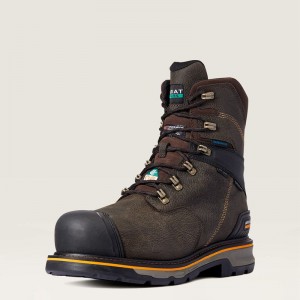 Iron Coffee Ariat Stump Jumper 8" Csa Glacier Grip Waterproof 600g Composite Toe Work Boot | 18YPTHZXG