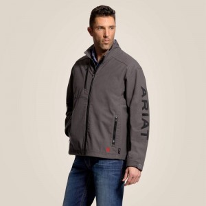 Iron Gray Ariat Fr Team Logo Softshell Jacket | 20HOQEIDZ