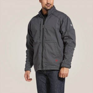 Iron Grey Ariat Fr Duralight Cordura Canvas Field Jacket | 23TGXPLNI